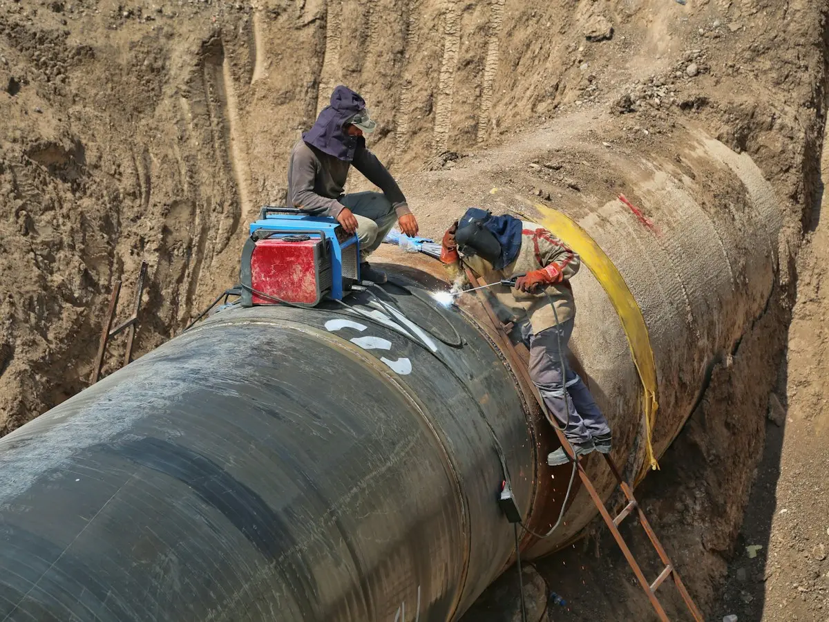 Pose d’une canalisation en tranchée