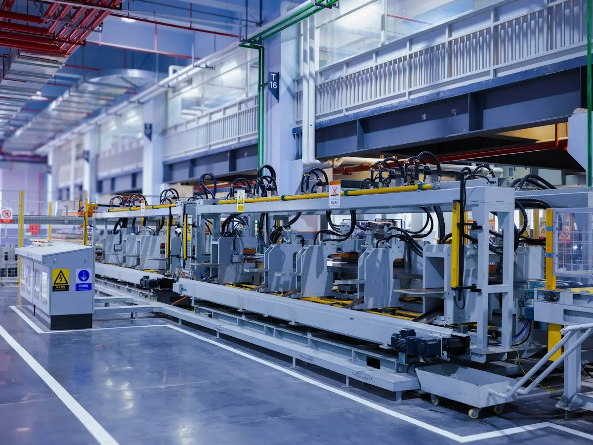 Ligne de fabrication dans une usine
